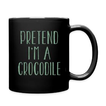 Funny Pretend I'm Crocodile Costume For Halloween - Full Colour Mug - black - Right