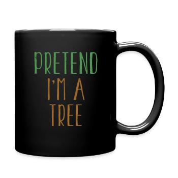 Drôle de faire semblant que je suis costume d’arbre pour Halloween - Mug uni - noir - Droite