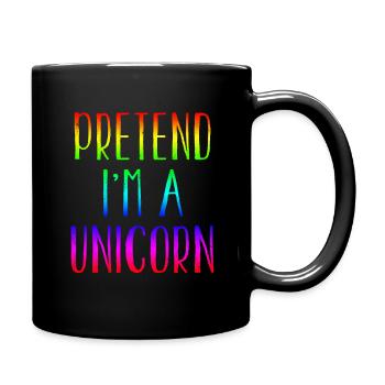 Funny Pretend I'm Unicorn Costume For Halloween - Tasse einfarbig - Schwarz - Rechts