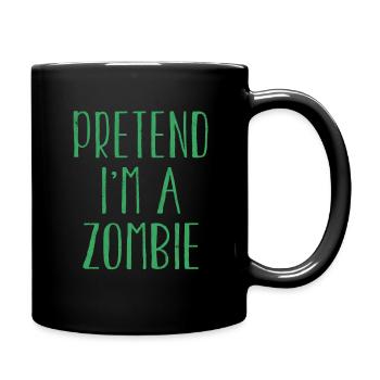 Drôle de faire semblant que je suis zombie Costume pour Halloween - Mug uni - noir - Droite