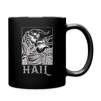 Squelette Os Tarot Carte Occulte Grêle Gothique - Mug uni - noir - Droite