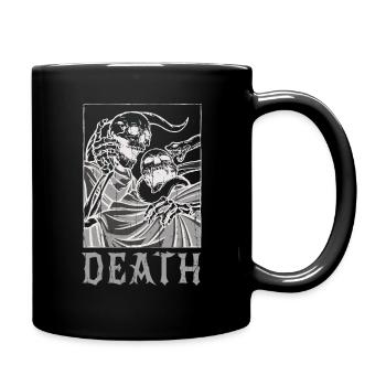 Skeleton Bones Tarot Card Occult Death Gothic - Tasse einfarbig - Schwarz - Rechts