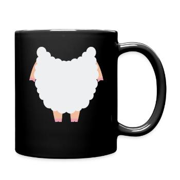 Drôle de costume de mouton animal pour Halloween - Mug uni - noir - Droite