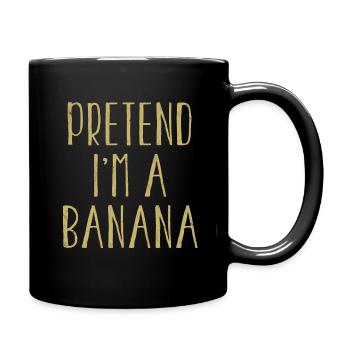 Funny Pretend I'm Banana Costume For Halloween - Full Colour Mug - black - Right