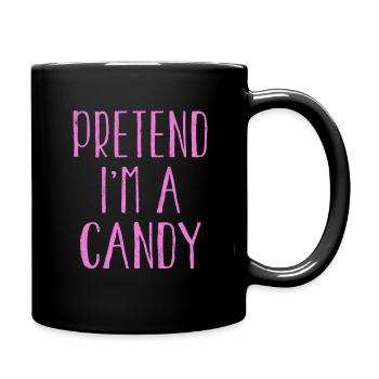 Funny Pretend I'm Candy Costume For Halloween - Full Colour Mug - black - Right