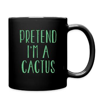 Funny Pretend I'm Cactus Costume For Halloween - Full Colour Mug - black - Right