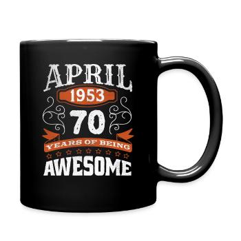 Millésime Avril 1953 Naissance de 70 ans Génial - Mug uni - noir - Droite