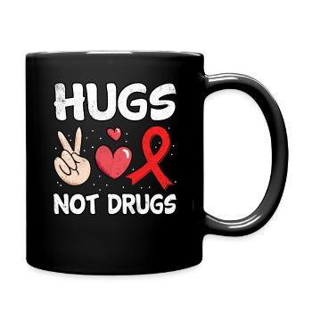 Peace Ribbon Week Awareness In October Kind Hugs - Tasse einfarbig - Schwarz - Rechts