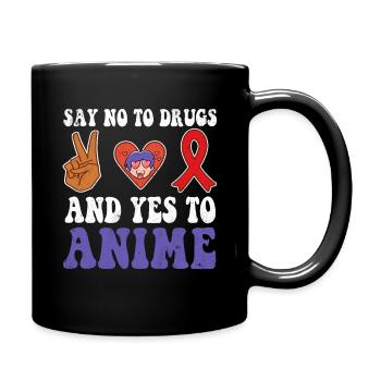 Peace Ribbon Week Awareness Yes Anime Wear Red - Tasse einfarbig - Schwarz - Rechts
