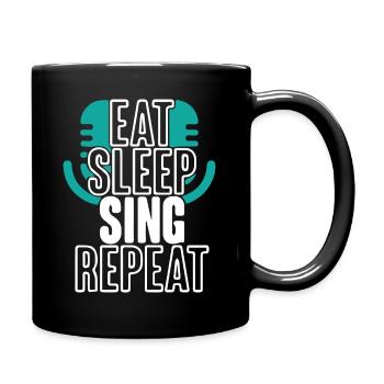 manger de la musique de sommeil répéter - Mug uni - noir - Droite