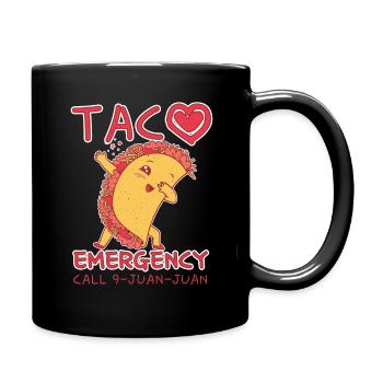Mignon Kawaii Heart Dab Dabbing Taco Call - Mug uni - noir - Droite