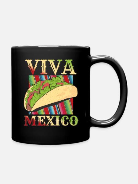 Retro Vintage Mexican Food Live Mexico Taco - Mug uni - noir