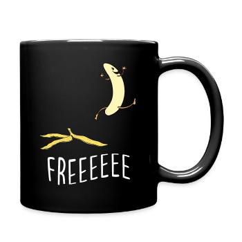 Free Humour Fruit Banane Libre - Mug uni - noir - Droite