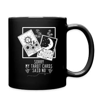 Gothic Moon Sun Tarot Card Said No Halloween - Tasse einfarbig - Schwarz - Rechts