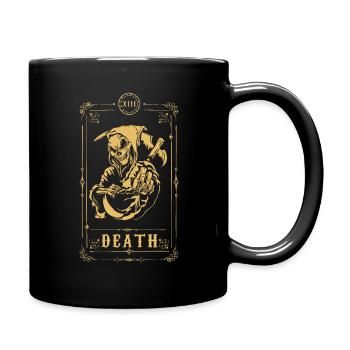 Scythe Skeleton Tarot Card Halloween - Tasse einfarbig - Schwarz - Rechts