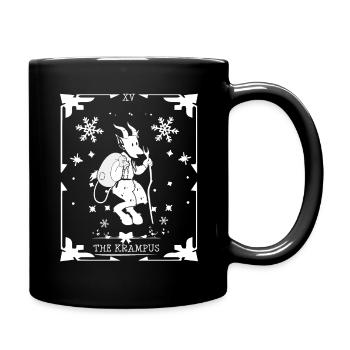 Occult Vintage Tarot Krampus Halloween - Tasse einfarbig - Schwarz - Rechts
