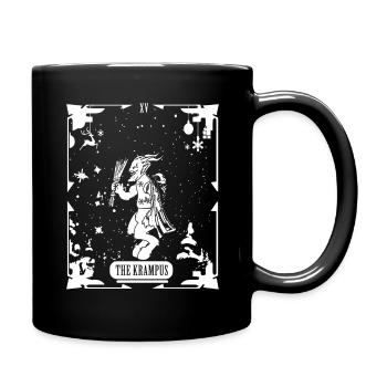 Occult Vintage Tarot Creepy Krampus Halloween - Tasse einfarbig - Schwarz - Rechts