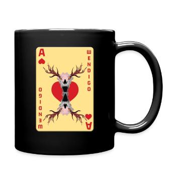 Carte de créature folklorique Wendigo Halloween Cryptid - Mug uni - noir - Droite