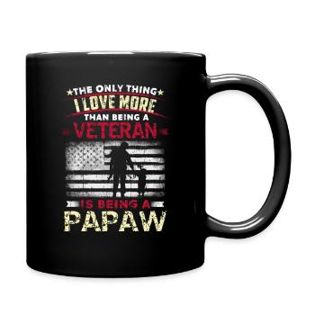 Love Being Dad Grandpa American Proud Veterans Day - Tasse einfarbig - Schwarz - Rechts