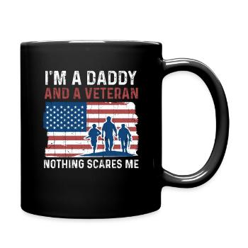 Papa rien n’effraie la Journée des vétérans américains fiers - Mug uni - noir - Droite