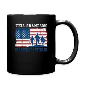 Grandson Raise Veteran America Proud Veterans Day - Tasse einfarbig - Schwarz - Rechts