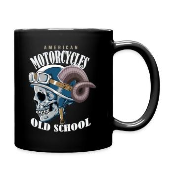 America Motorcycles Old School T-Shirt - Tasse einfarbig - Schwarz - Rechts