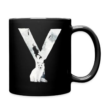 Y – decorative character – winter - Full Colour Mug - black - Right