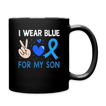 In November Blue For Son Diabetes Awareness - Tasse einfarbig - Schwarz - Rechts