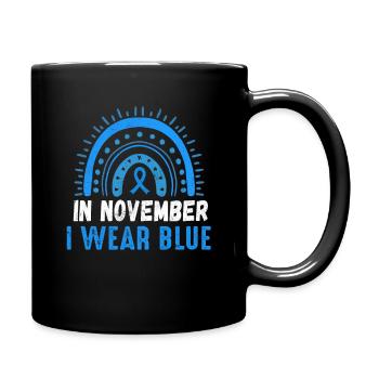 Blue Wear en novembre Mois de la sensibilisation au diabète - Mug uni - noir - Droite