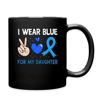 In November Blue For Daughter Diabetes Awareness - Tasse einfarbig - Schwarz - Rechts