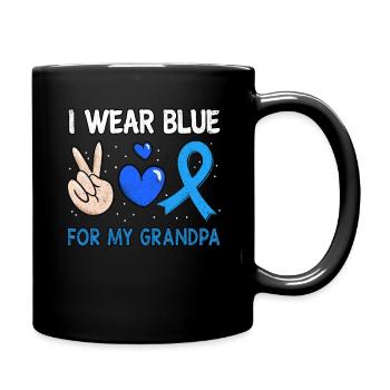 In November Blue For Grandpa Diabetes Awareness - Tasse einfarbig - Schwarz - Rechts