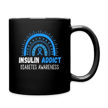 Blue November Insulin Diabetes Awareness Month - Tasse einfarbig - Schwarz - Rechts