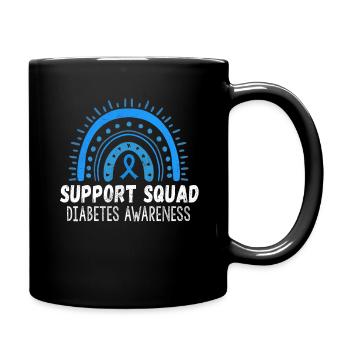 Blue November Support Diabetes Awareness Month - Tasse einfarbig - Schwarz - Rechts