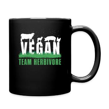 Herbivore Farm Animals Vegetable Vegetarian Vegan - Tasse einfarbig - Schwarz - Rechts