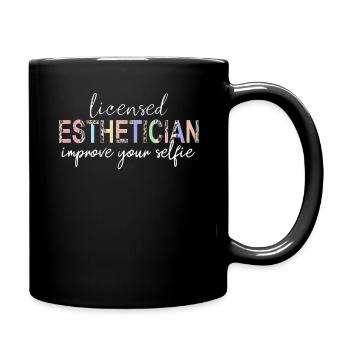 Improve Beauty Skin Therapist Licensed Esthetician - Tasse einfarbig - Schwarz - Rechts
