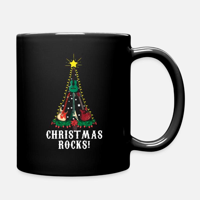 December Christmas Rocks Guitar Rocker Christmas - Tasse einfarbig - Schwarz