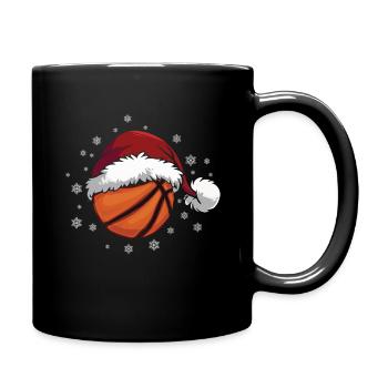 December Basketball Lover Love Christmas - Tasse einfarbig - Schwarz - Rechts