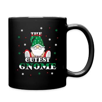 December Cutest Gnome Love Christmas - Tasse einfarbig - Schwarz - Rechts