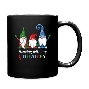 December Hanging With Gnomes Elf Love Christmas - Tasse einfarbig - Schwarz - Rechts