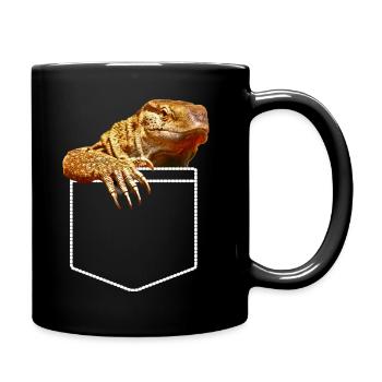 Savannah Monitor Lizard Pocket - Full Colour Mug - black - Right