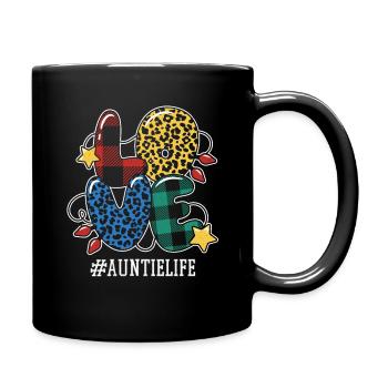 Pattern Aunt Family Love Christmas - Full Colour Mug - black - Right