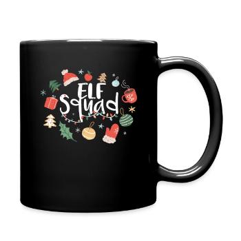 December Elf Squad Holiday Love Christmas - Full Colour Mug - black - Right