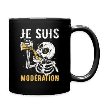 I Am Moderation Drink In Moderation Beer Skeleton - Tasse einfarbig - Schwarz - Rechts