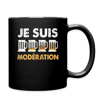 I Am Moderation Drink In Moderation Level Beer - Tasse einfarbig - Schwarz - Rechts