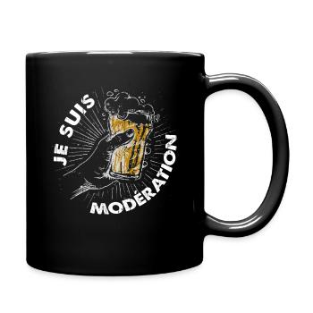 I Am Moderation Drink In Moderation Cheers Beer - Tasse einfarbig - Schwarz - Rechts