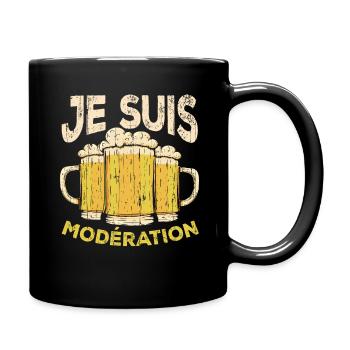 I Am Moderation Drink In Moderation Glass Beer - Tasse einfarbig - Schwarz - Rechts