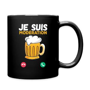 I Am Moderation Drink In Moderation Calling Beer - Tasse einfarbig - Schwarz - Rechts