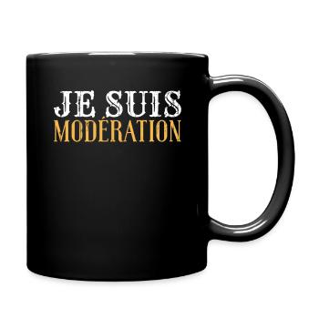 I Am Moderation Drink In Moderation Humour Beer - Tasse einfarbig - Schwarz - Rechts