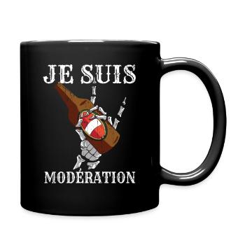 I Am Moderation Drink In Moderation Skeleton Beer - Tasse einfarbig - Schwarz - Rechts