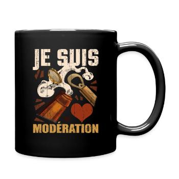I Am Moderation Drink In Moderation Open Beer - Tasse einfarbig - Schwarz - Rechts